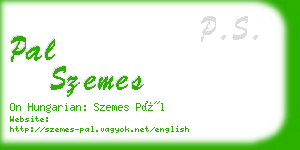 pal szemes business card